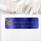 Floral Gold Foil Metallisches Cobalt Blue UAWG (Insitu)