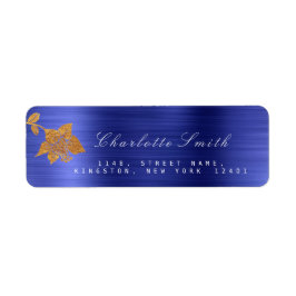 Floral Gold Foil Metallisches Cobalt Blue UAWG