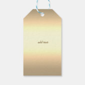 Floral Gold Frame Champagne Glass Wedding Geschenkanhänger (Rückseite)