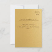 Floral Gold Frame islamische Hochzeit RSVP Karte (Rückseite)