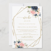 Floral Gold Geometric machen wir wieder einmal ein Einladung (Vorderseite)