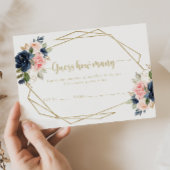 Floral Gold Geometric rät wie viele Game Card Visitenkarte