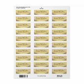 Floral Gold Glitzer Foil Rücksendeadresse (Vorne)