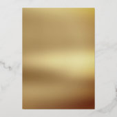 Floral Gold Glitzer Sparkling Amethyst Quinceanera Folieneinladung (Rückseite)