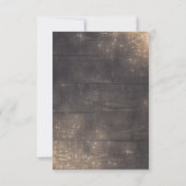 Floral Gold Glitzer Wedding RSVP Karte (Rückseite)