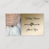 Floral & Gold Hochzeitskarte Visitenkarte (Vorderseite)