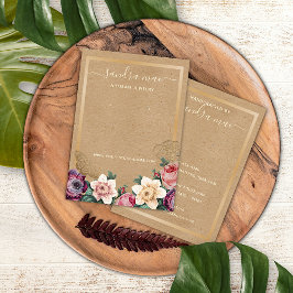 Floral Gold Kraft Paper Juwelier Display Card Visitenkarte