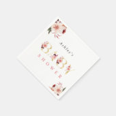 Floral Gold Letter Elegante Girl Baby Shower Napki Serviette (Ecke)