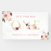 Floral Gold Letter Girl Banner (Horizontal)