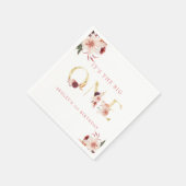 Floral Gold Letter Girl Serviette (Ecke)