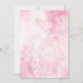 Floral Gold Moon Wasserfarbe Rosa Islamische Aqeeq Einladung (Rückseite)