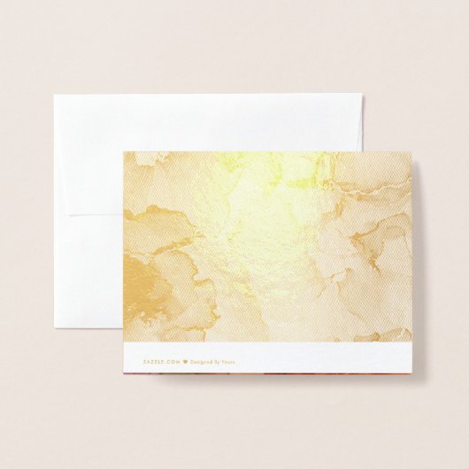 Floral Gold oder Silber Foil Danke Karte (Rückseite mit Umschlag)