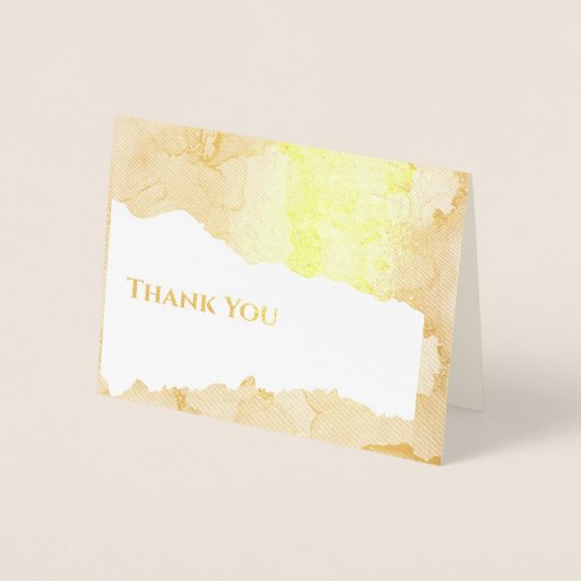 Floral Gold oder Silber Foil Danke Karte (Vorderseite)