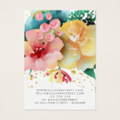 Floral Gold Ohrringe Necklack Display Card (Rückseite)