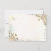 Floral Gold Princess Birthday Quinceanera Foto Save The Date (Rückseite)