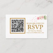 Floral Gold QR Code UAWG Website Umschließungskart Begleitkarte (Vorderseite)