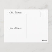 Floral Gold Rahmen Neue Adresse Postkarte (Rückseite)