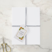 Floral Gold Rahmen Wedding Geschenkanhänger (Mit Garn)