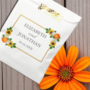 Floral Gold Rahmen Wedding Geschenktütchen