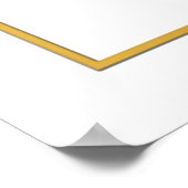 Floral Gold Rahmen Wedding Poster (Ecke)