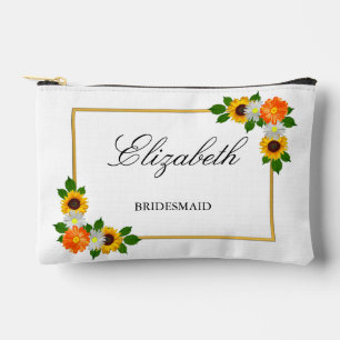 Floral Gold Rahmen Wedding Zubehörtasche