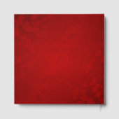 Floral Gold Red Chinese Wedding Gästebuch (Rückseite)