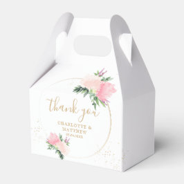 Floral Gold Romantic Danke Hochzeit Geschenkschachtel