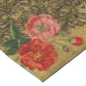 Floral Gold Schönes elegantes Muster Tischdecke (Schrägansicht)