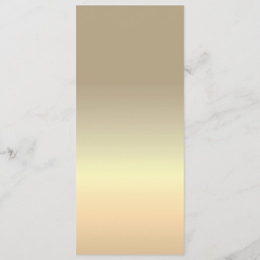 Floral Gold und Black Wedding Menü Menükarte (Rückseite)