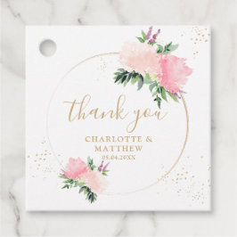 Floral Gold Vielen Dank Geschenkanhänger