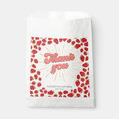 Floral Gold Vielen Dank Red Strawberry Gastgeschen Geschenktütchen (Vorderseite)