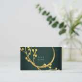 Floral Golden Foil Jungle Glam Vip Visitenkarte (Stehend Vorderseite)