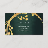 Floral Golden Foil Jungle Glam Vip Visitenkarte (Rückseite)