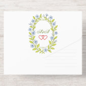 Floral Golden Foil Wedding invitation All-in-One-Einladung (Rückseite)