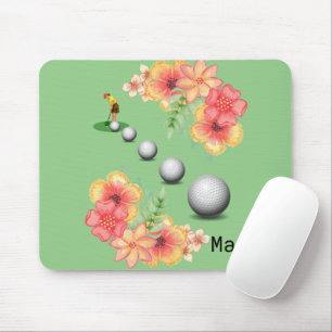 Floral Golfer Balls Mouse Pad! Mouse Pad Mousepad