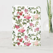 Floral Goodbye Pink Rose Blume Karte (Rückseite)