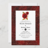 Floral Gothic Engagement Party Einladung (Vorderseite)