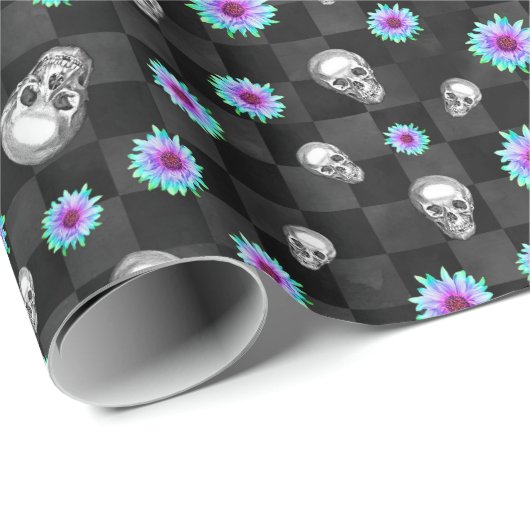FLORAL GOTHIC WRAPPING PAPIER GESCHENKPAPIER (Rolleneckpunkt)