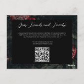 Floral-gotische Hochzeitserie Änderung der Pläne K Postkarte (Rückseite)