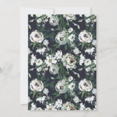 Floral Gouache Boho Blume Virtual Baby Dusche Einladung (Rückseite)