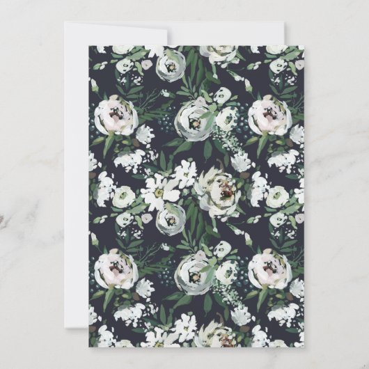 Floral Gouache Boho Blume Virtual Brautparty Einladung (Rückseite)