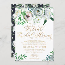 Floral Gouache Boho Blume Virtual Brautparty