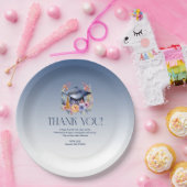 Floral Grad hat Dankeschön Karte Pappteller (Party)