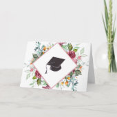 Floral Graduate Herzlichen Glückwunsch Karte (Vorderseite)