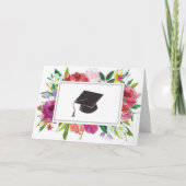 Floral Graduate Herzlichen Glückwunsch Karte (Vorderseite)