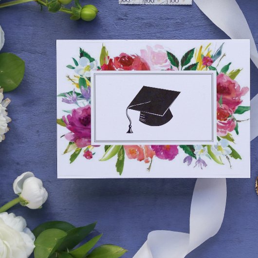 Floral Graduate Herzlichen Glückwunsch Karte