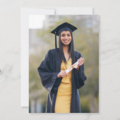 Floral Graduation Party Invitation Photo Back Einladung (Rückseite)