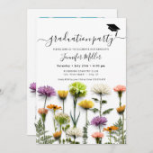 Floral Graduation Party und Ankündigung (Vorne/Hinten)