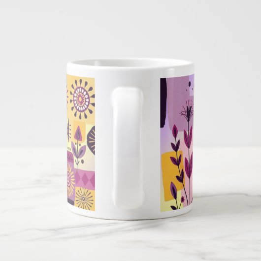 Floral graffiti Jumbo-Tasse (Rückseite)