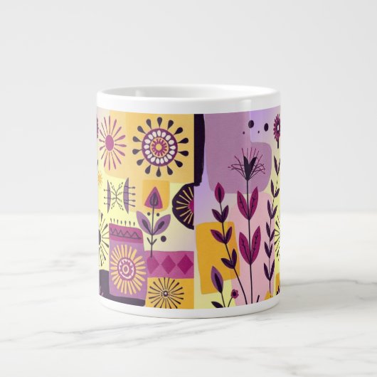 Floral graffiti Jumbo-Tasse (Vorderseite)